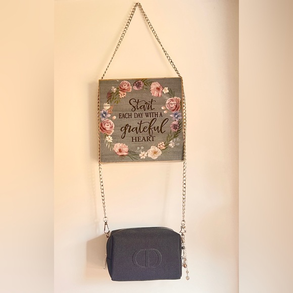 Dior Crossbody Bag Cosmetic Makeup Pouch Silver Hardware Star Charms and Straps - Picture 8 of 15